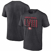 Men's San Francisco 49ers Heather Charcoal Super Bowl LVIII Local Team T-Shirt,baseball caps,new era cap wholesale,wholesale hats
